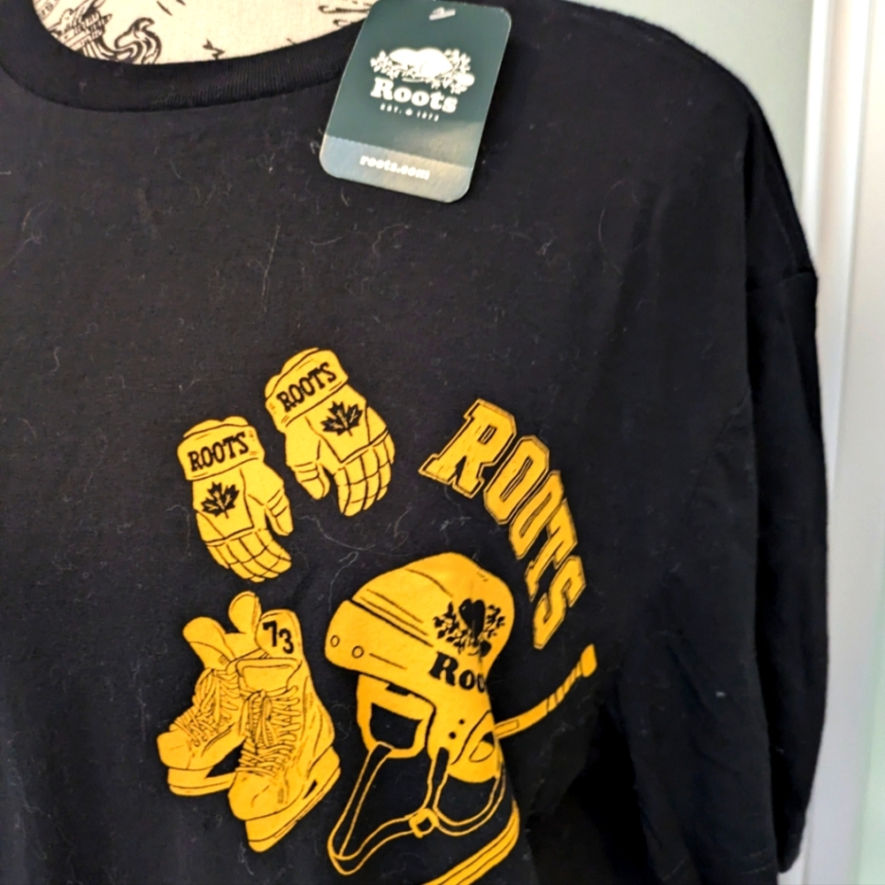 Men's Roots T-shirt NWT - Picture 2 of 5